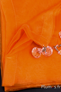 Nappe en organza - 90 x 90 cm - orange